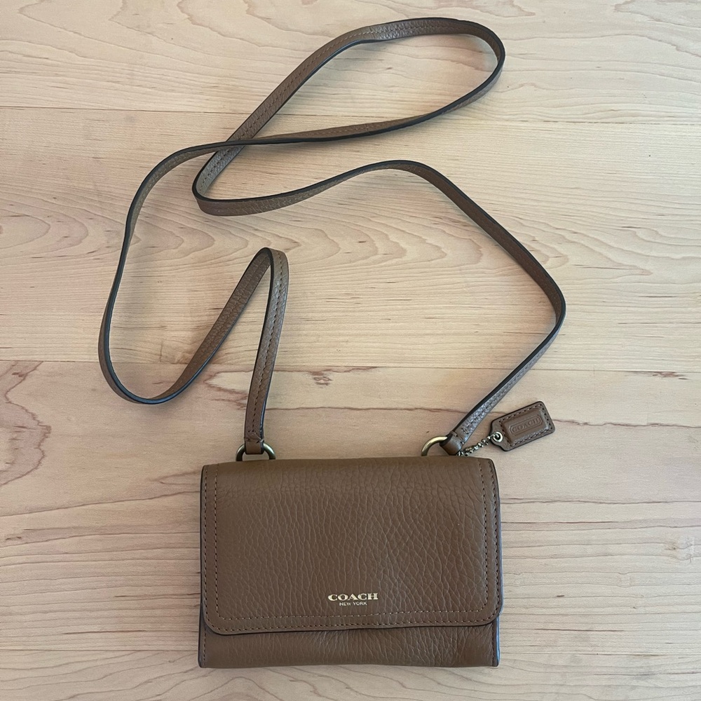 [Coach] Leather Crossbody Wallet Bag